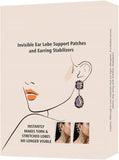 SlickFix Ear Lobe Tape (Pack of - 100/200) Invisible Ear Lobe Support Patch for Heavy Earrings & Long Time Wearing Earrings, Clear