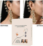 SlickFix Ear Lobe Tape (Pack of - 100/200) Invisible Ear Lobe Support Patch for Heavy Earrings & Long Time Wearing Earrings, Clear