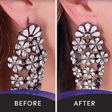 SlickFix Ear Lobe Tape (Pack of - 100/200) Invisible Ear Lobe Support Patch for Heavy Earrings & Long Time Wearing Earrings, Clear
